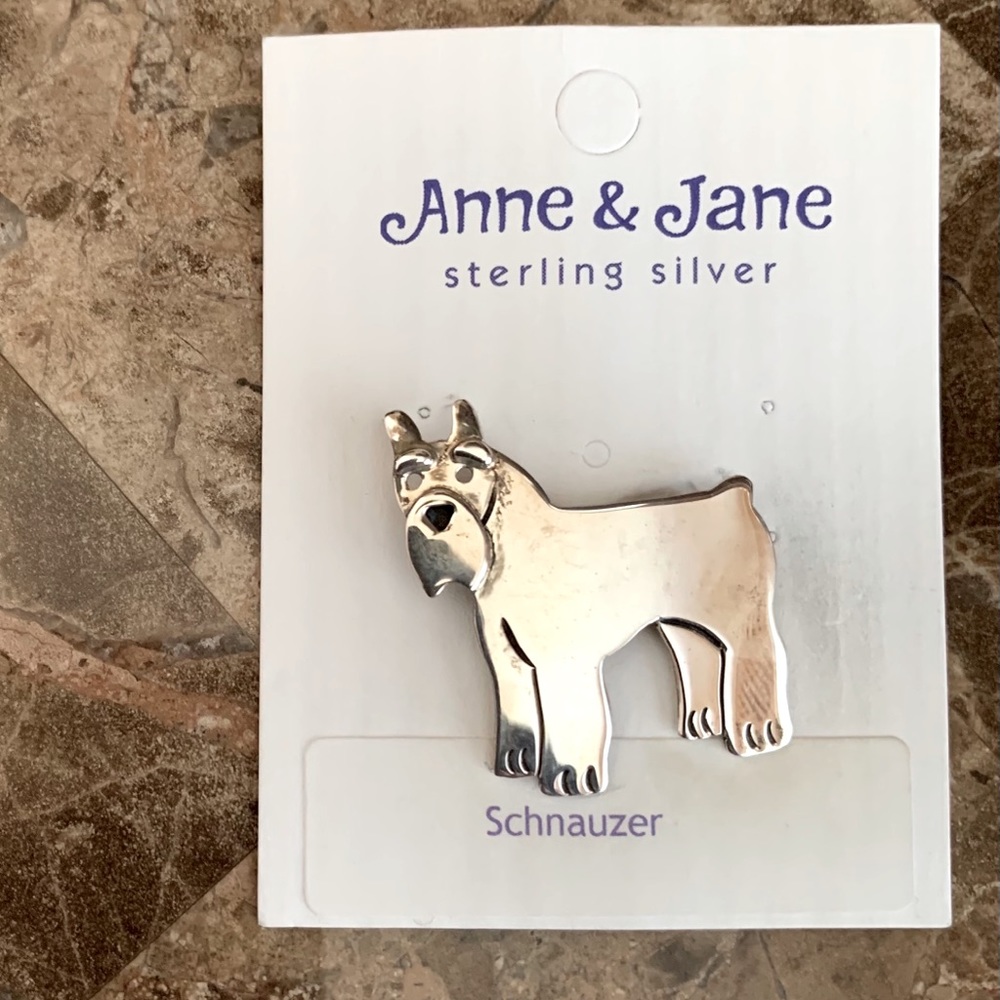 Sterling Schnauzer Pin